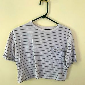striped crop tee